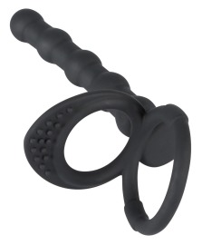 Black Velvet Cock & Ball Ring