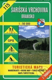 Šarišská vrchovina - Branisko - turistická mapa č. 115