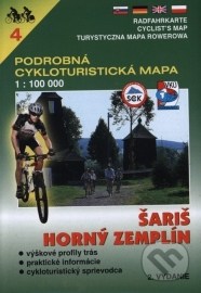 Šariš, Horný Zemplín 1:100 000 - cykloturistická mapa č. 4