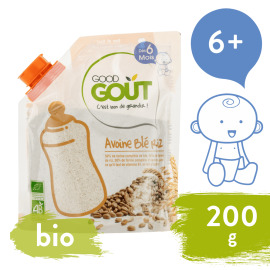 Good Gout BIO Detská ovsená, pšeničná a ryžová instantná kaša v prášku 200g