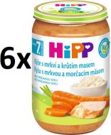 Hipp Ryža s karotkou a morčacím mäsom 6x220g - cena, srovnání