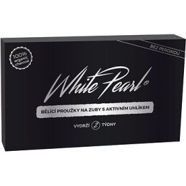 White Pearl Bieliace prúžky Charcoal 28 ks