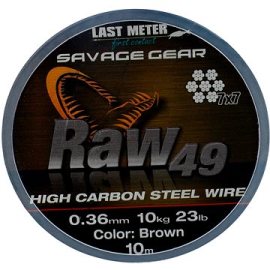 Savage Gear Raw49 0,36 mm 11 kg 24 lb 10 m Uncoated Brown