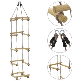 Shumee Detský lanový rebrík 200 cm drevený