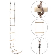 Shumee Detský lanový rebrík 290 cm drevený - cena, srovnání