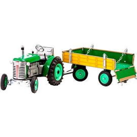 Kovap Traktor s vlečkou na kľúčik zelený