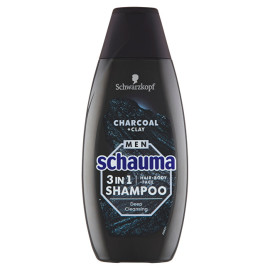 Schauma Men šampón Charcoal & Clay 3 v 1 400ml