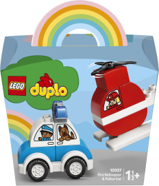 Lego DUPLO 10957 Hasičský vrtuľník a policajné auto