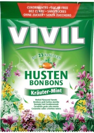 Vivil Cukríky husten mentol + 23 byliniek 60g