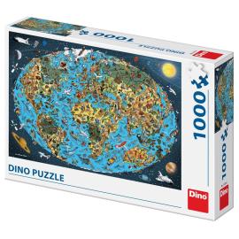 Dino Kreslená Mapa Sveta 1000