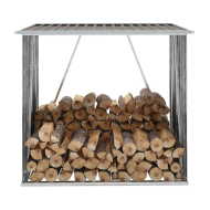 Shumee Záhradná kôlňa na drevo z galvanizovanej ocele 163x83x154cm - cena, srovnání