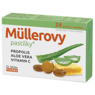 Dr. Muller Müllerovy pastilky s propolisem a Aloe vera 24ks - cena, srovnání