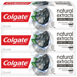 Colgate Naturals Charcoal 3x75ml