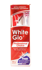 White Glo Professional Choice zubná pasta + kefka na zuby 100ml
