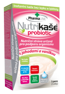 Pharmaline Nutrikaše probiotic s jahodami a vanilkou 3x60g - cena, srovnání