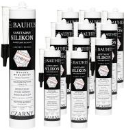 Bauhus Sada 12x Sanitárny silikón černý 280ml