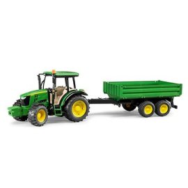 Bruder Farmer - Traktor John Deere so sklápacím prívesom