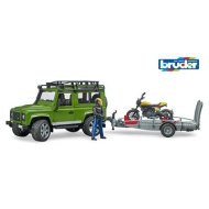 Bruder Voľný čas - Land Rover Defender s vlekom, motorkou a vodičom - cena, srovnání