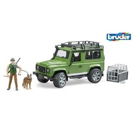 Bruder Lesníctvo - Land Rover Defender s poľovníkom a psom