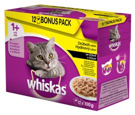 Whiskas Hydinový výber v šťave 12x100g