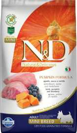 N&D Pumpkin DOG Adult Mini Lamb & Blueberry 7kg