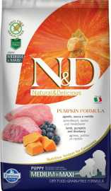 N&D Pumpkin DOG Puppy M/L Lamb & Blueberry 2.5kg