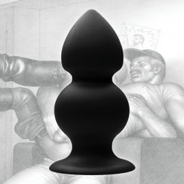 Tom Of Finland Weighted Silicone Anal Plug-Black