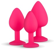 Easytoys Anal Collection Silicone Butt Plug with Diamond - cena, srovnání