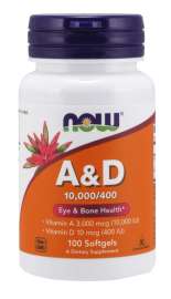 Now Foods Vitamín A + D 100tbl