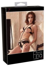 Abierta Fina Velvet Strap Body Crotchless