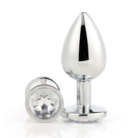 Dream Toys Gleaming Love Plug Silver Medium