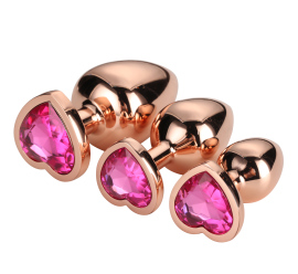 Dream Toys Gleaming Love Plug Rose Gold Set