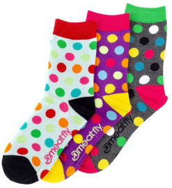 Meatfly 3 PACK Light Regular Dots socks