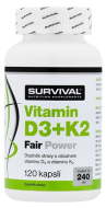 Survival Vitamín D3 + K2 120tbl - cena, srovnání