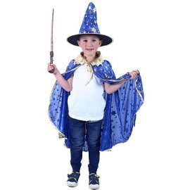 Rappa Modrý čarodejnícky plášť s klobúkom