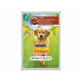 Purina Friskies Adult Dog s jahňacím a mrkvou 100g