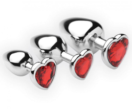 Frisky Chrome Hearts 3-Piece Butt Plug Set