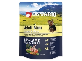 Ontario Adult Mini Lamb & Rice 0,75kg