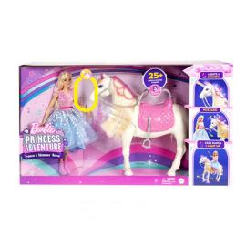 Mattel Barbie Princess Adventure Princezná a kôň so svetlami a zvukmi
