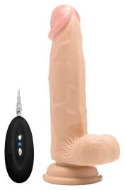 Realrock Vibrating Realistic Cock 8" with Scrotum