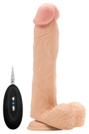 Realrock Vibrating Realistic Cock 9" with Scrotum - cena, srovnání