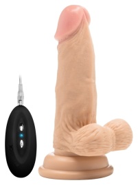 Realrock Vibrating Realistic Cock 6" with Scrotum