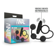 Blush Anal Adventures Platinum Anal Beads with Vibrating C-Ring - cena, srovnání