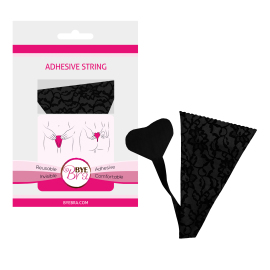 Bye Bra Adhesive String Lace Finish Black One Size