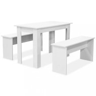 vidaXL Jedálenský stôl s lavicami - cena, srovnání
