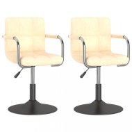 vidaXL Otočná jedálenská stolička 2 ks zamat / kov - cena, srovnání