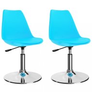 vidaXL Otočná jedálenská stolička 2 ks umelá koža / kov - cena, srovnání