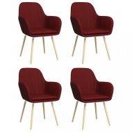 vidaXL Jedálenská stolička 4 ks látka / bukové drevo - cena, srovnání