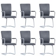 vidaXL Jedálenská stolička 6 ks umelá koža / kov - cena, srovnání
