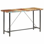 vidaXL Barový stôl masívne drevo / oceľ - cena, srovnání